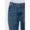 Jeans with raw edges and distressing