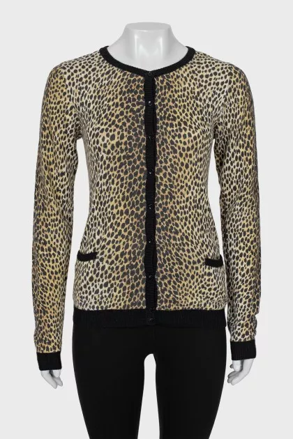 Animal print cardigan
