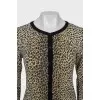 Animal print cardigan