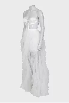 Wedding dress with corset top