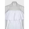 Jumpsuit with perforation and embroidery