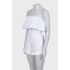 Jumpsuit with perforation and embroidery