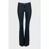 Blue low rise flared jeans