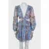 Blue dress with floral print