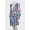 Blue dress with floral print