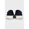 Textile slip-ons with embroidery