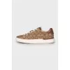 Canvas sneakers with signature print