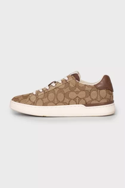 Canvas sneakers with signature print
