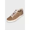 Canvas sneakers with signature print