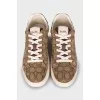 Canvas sneakers with signature print