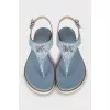 Leather sandals with signature print
