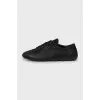 Leather flat sneakers