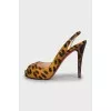 Animal print leather shoes