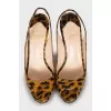 Animal print leather shoes