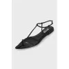 Black sandals with thin straps