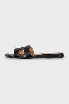 Oran leather slippers
