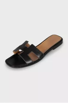 Oran leather slippers