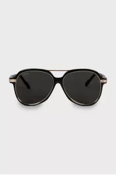 Aviator sunglasses with gold elements