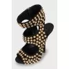 Sandals with golden spikes