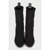 Silhouette ankle boots with signature embroidery