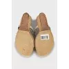 Leather wedge sandals