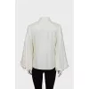 Yellow blouse with lantern sleeves