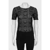 Knitted black t-shirt
