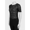 Knitted black t-shirt
