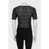 Knitted black t-shirt