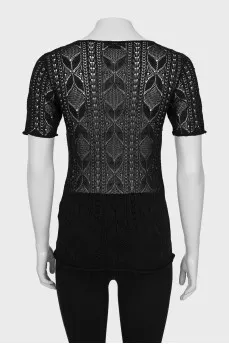 Knitted black t-shirt