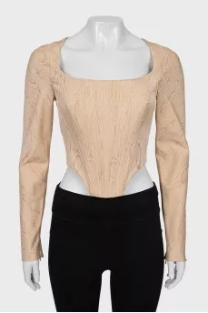 Beige corset top