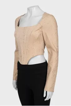 Beige corset top