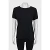 Black T-shirt with print on the back
