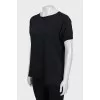 Black T-shirt with print on the back