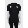 Black T-shirt with print on the back
