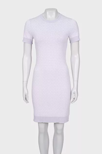 Purple dress with signature print