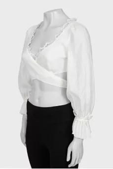 Cropped wrap top