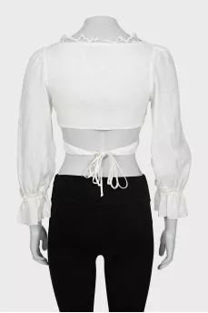 Cropped wrap top