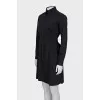Fitted dress with buttons and long sleeves