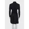Fitted dress with buttons and long sleeves