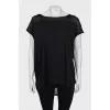 Black tunic with a loose fit