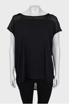 Black tunic with a loose fit