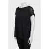 Black tunic with a loose fit