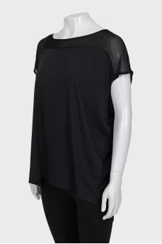 Black tunic with a loose fit