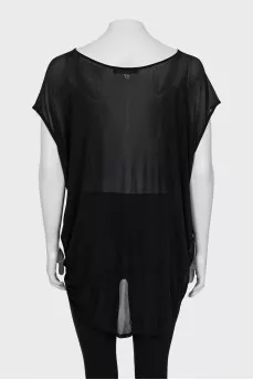 Black tunic with a loose fit
