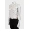 Transparent top decorated with beads