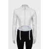Cropped shirt with open back
