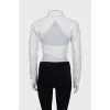 Cropped shirt with open back