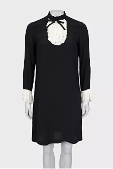 Dress with white ruffles