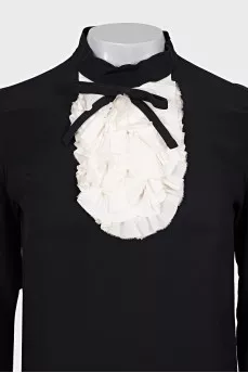 Dress with white ruffles